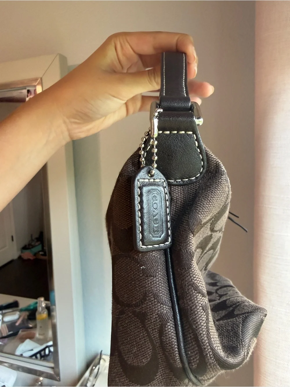 Coach Brown Signature Canvas purse